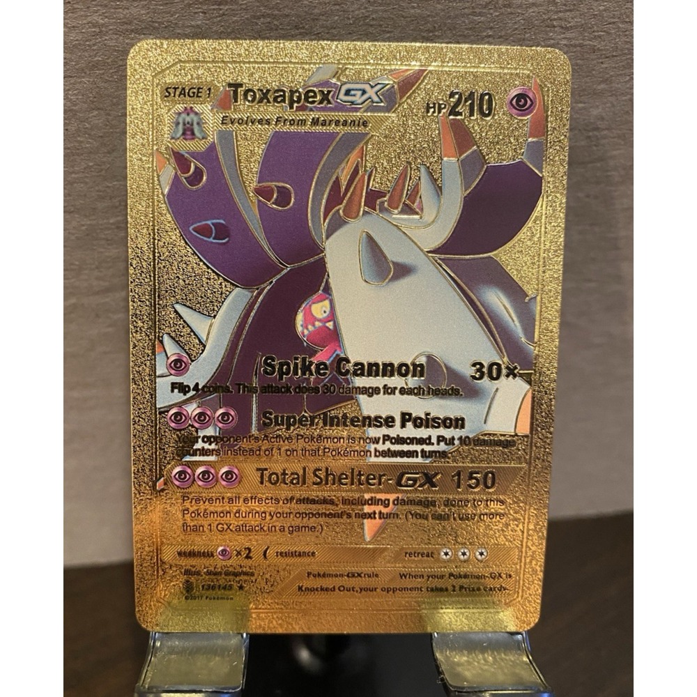 Toxapex Foil Metal Pokémon Pokemon Fan Art‎ Collectible Card Trading